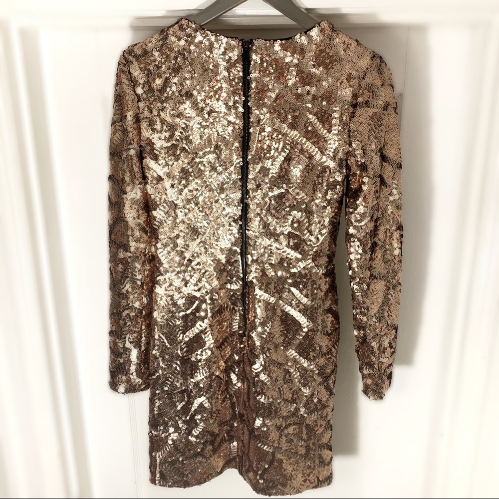 Karen Millen Gold Sequined Dress✨ - Picture 4 of 8